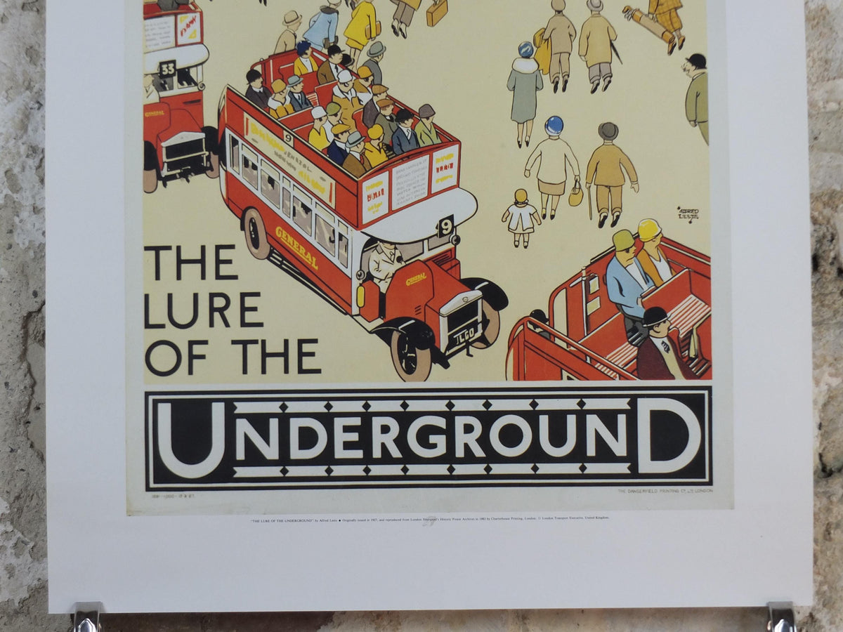 1983 London Underground Poster, The Lure of the Underground by Alfred Leete 1927, The Tube, travel history, wall art decor