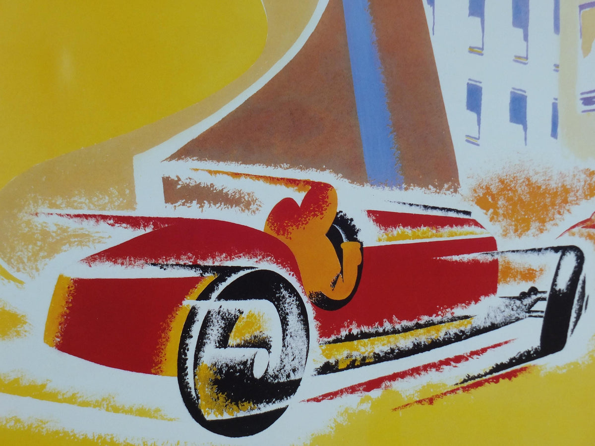 1988 Monaco Christies Poster, Alfa Romeo, Ferrari and Maserati auction advertising, retro sports car wall art decor