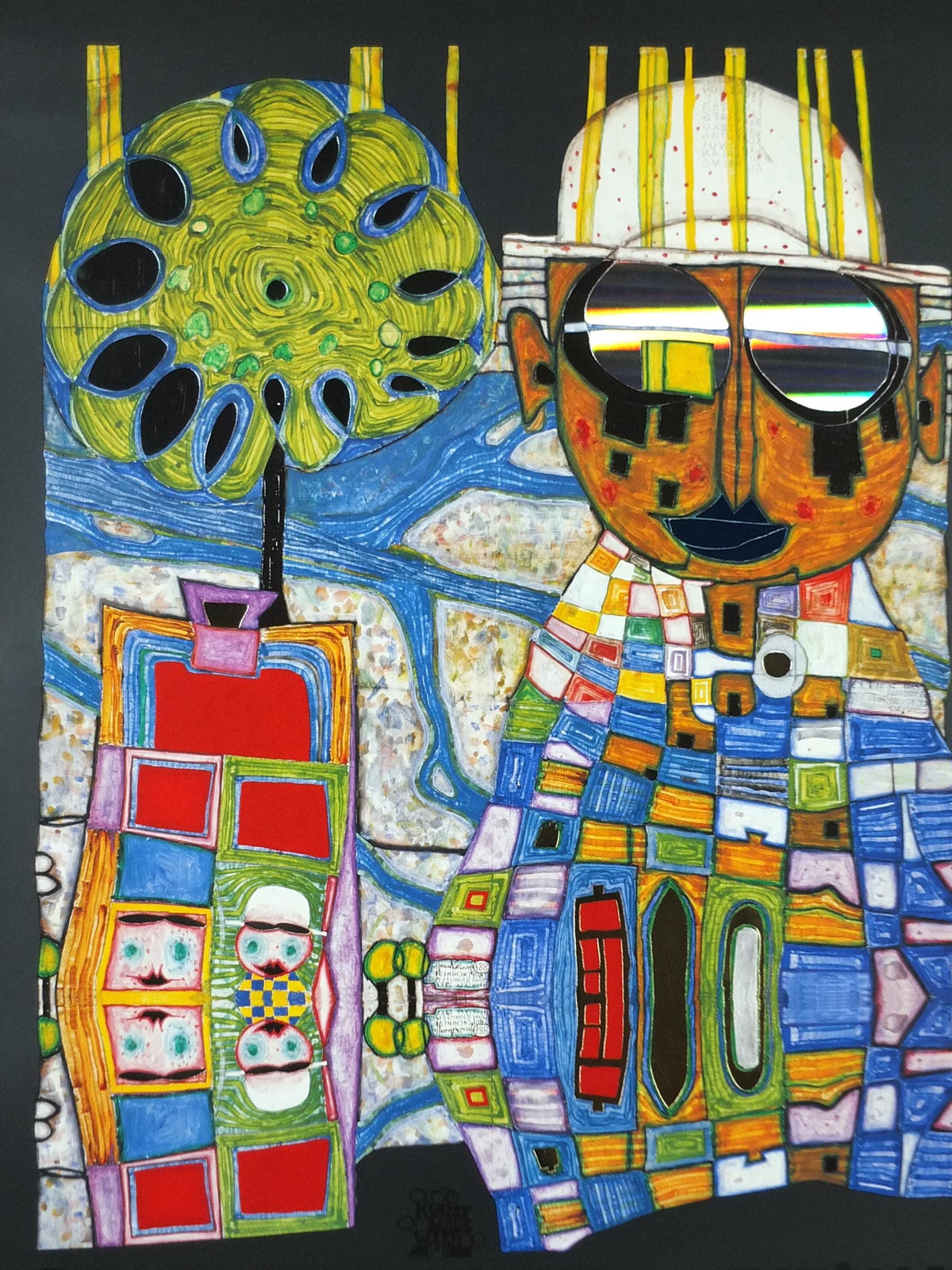 2007 Friedensreich Hundertwasser Poster, Tropical Chinese, Tropenchinese, wall art decor