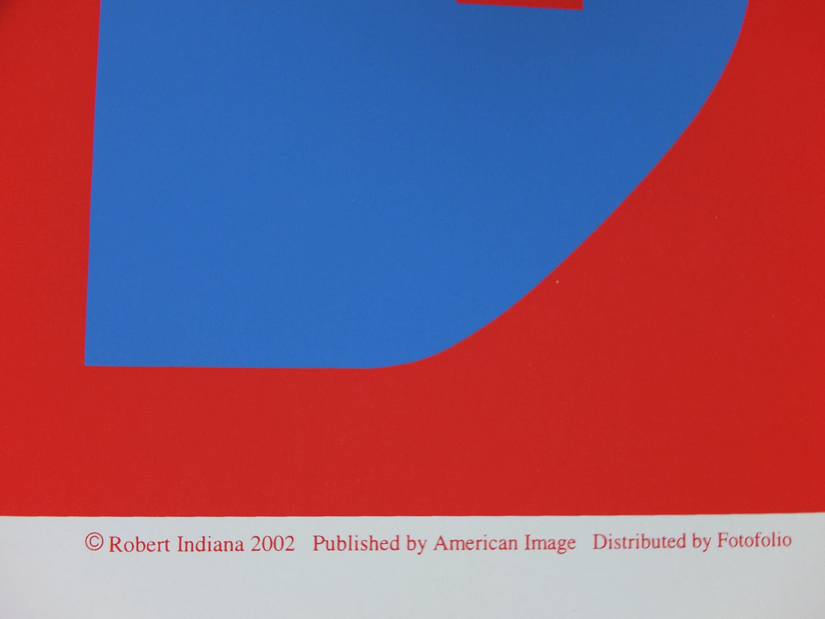 2002 Robert Indiana Poster, LOVE, Red - Blue - Green, Pop Art, Serigraph, Modernism, gallery wall art decor