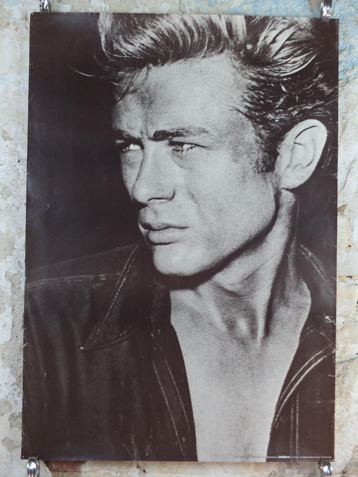 1980s James Dean Poster, Rebel without a Cause, made in Switzerland by Idealdecor, wall art decor