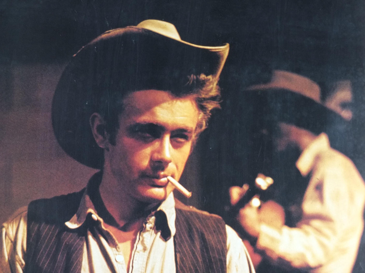 1980s James Dean Poster, Giant 1956, made in Italy by Edizioni Quadrifoglio, wall art decor