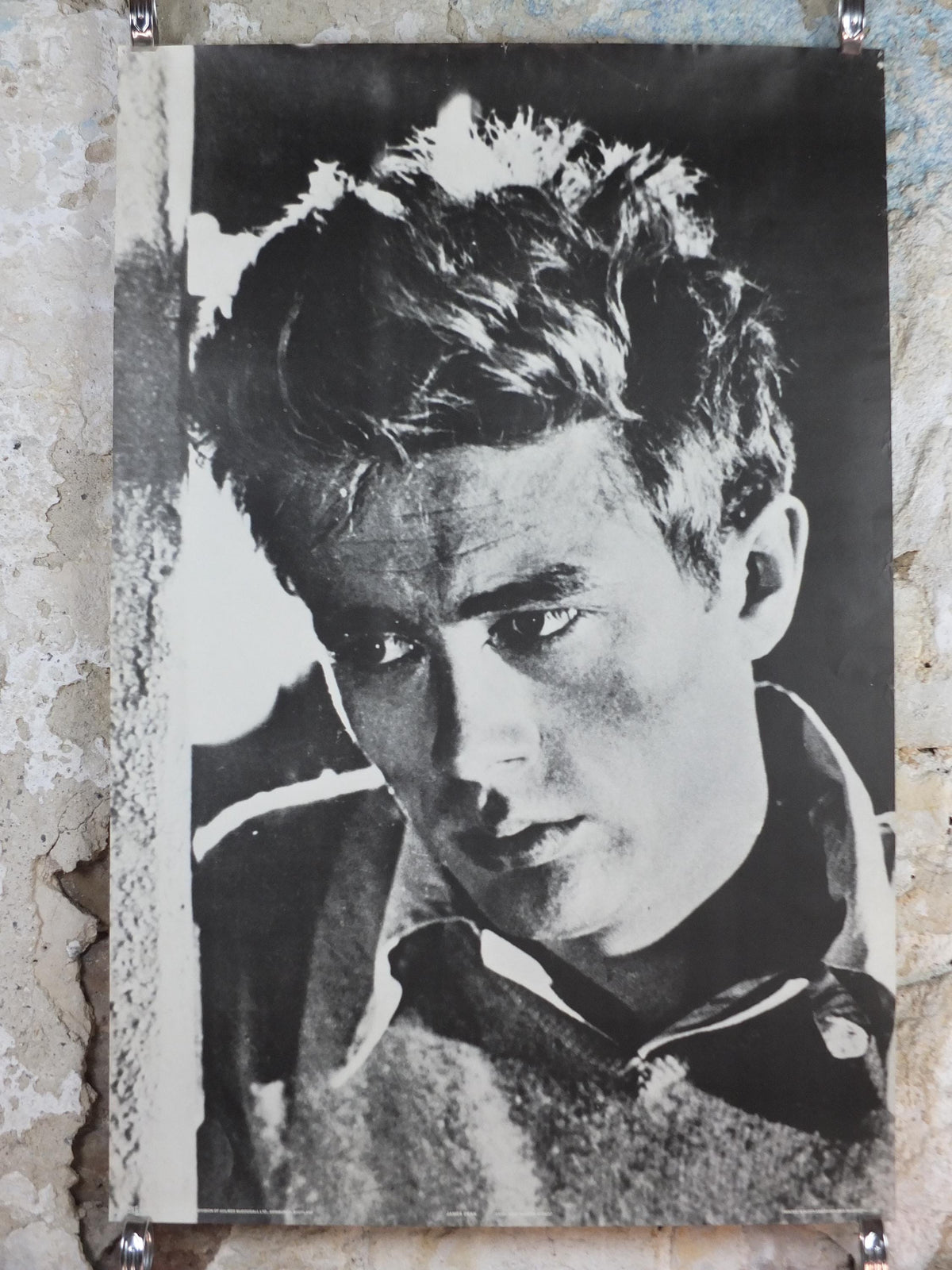 1979 James Dean Poster, Rebel without a Cause 1955,  made in Scotland by Pace, wall art decor