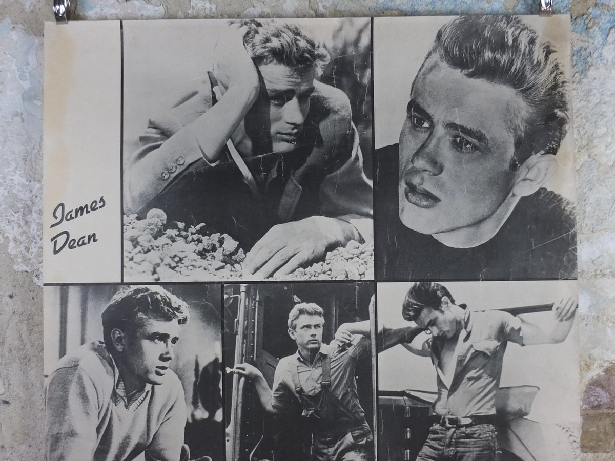 1979 James Dean Poster, Rebel without a Cause 1955 montage, made in Scotland by Pace Minerva, wall art decor