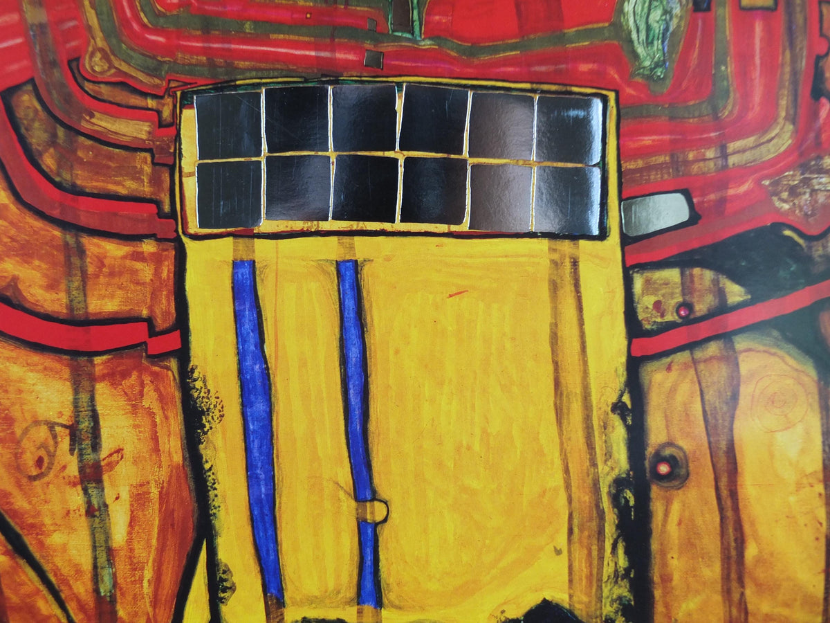 1984 Friedensreich Hundertwasser Poster, Hommage au Tachisme, 1983 VII World Congress of Psychiatry, Vienna, Austria, wall art decor