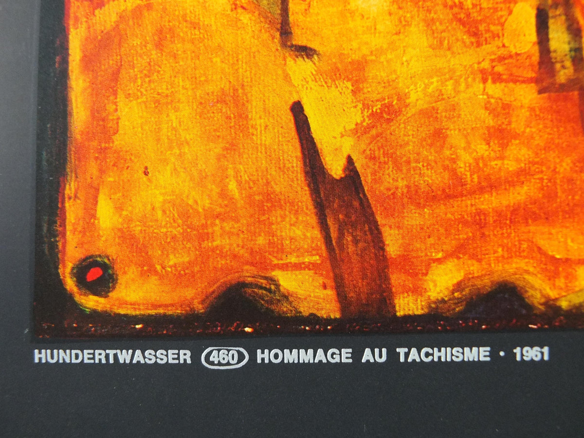 1984 Friedensreich Hundertwasser Poster, Hommage au Tachisme, 1983 VII World Congress of Psychiatry, Vienna, Austria, wall art decor