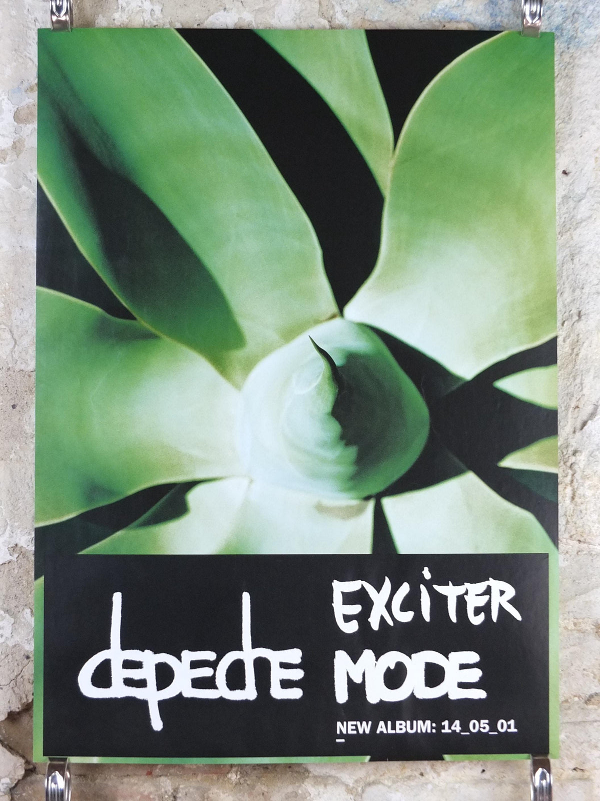 2001 Depeche Mode Poster, Exciter, 14 05 01, original promotion for the album, New wave synth pop rock, music wall art decor