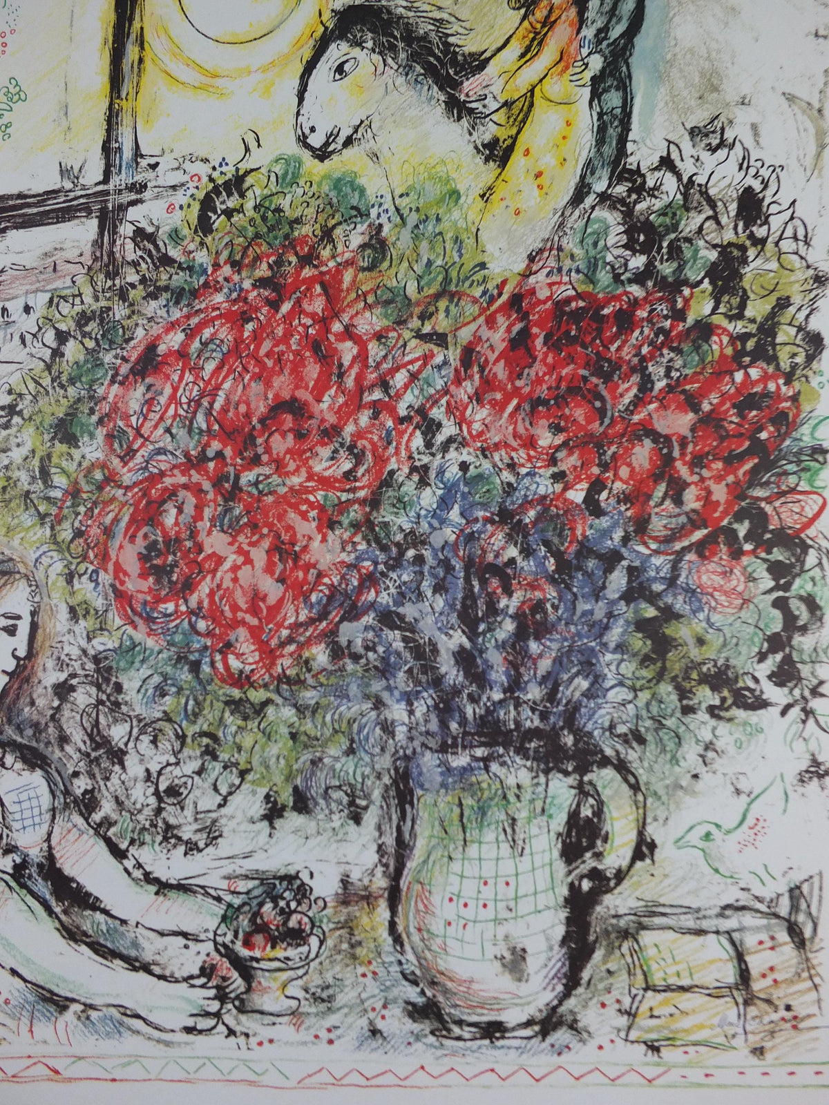 1974 Marc Chagall Poster, The Ride 1970, La Chevauchée, Pace Columbus Ohio, Cubism and Expressionism, gallery exhibition, wall art decor