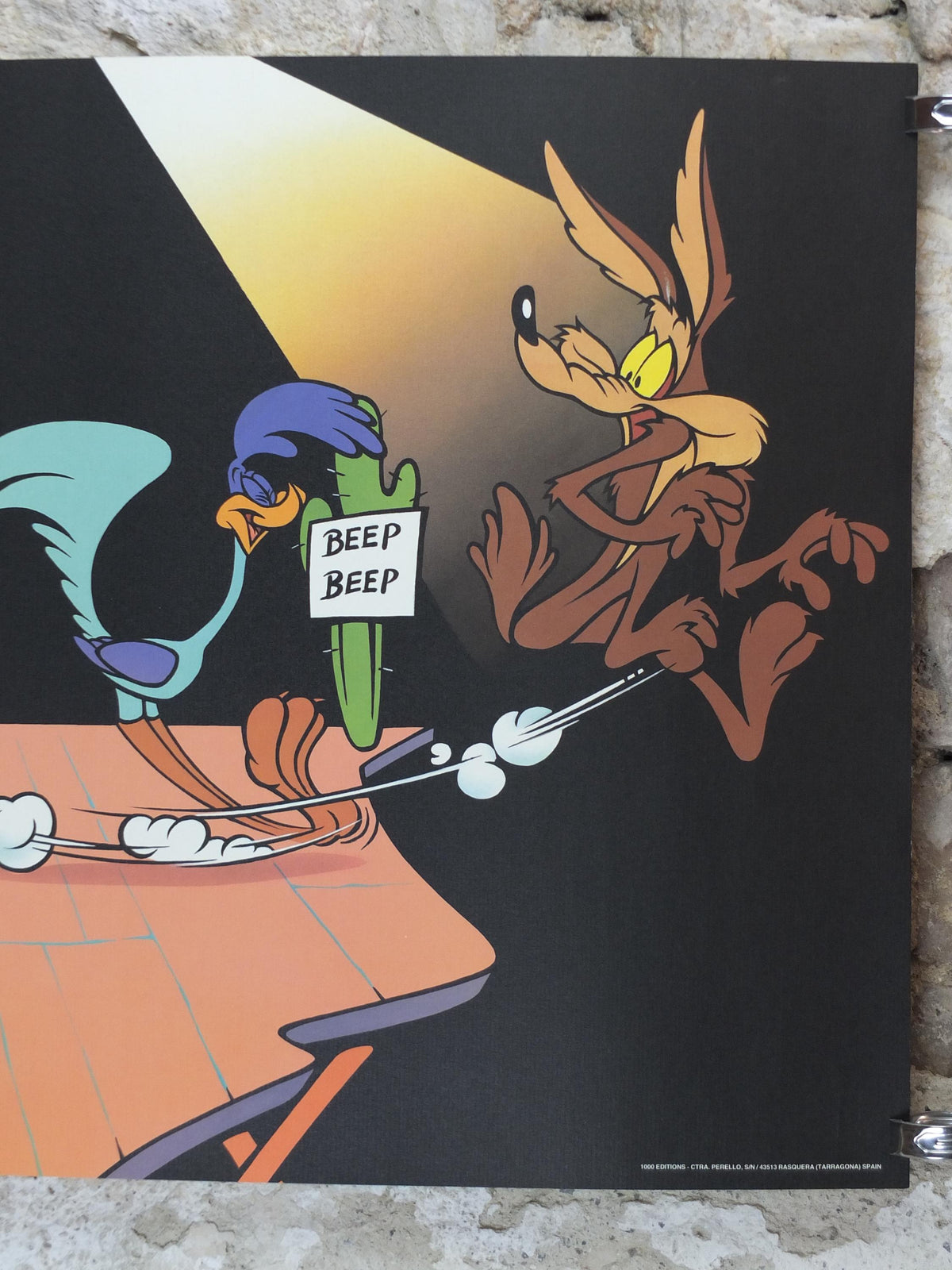 1995 Roadrunner & Wile E. Coyote Poster, Daffy Duck and Bugs Bunny, Looney Tunes and Merrie Melodies by Warner Bros, cartoon wall art decor