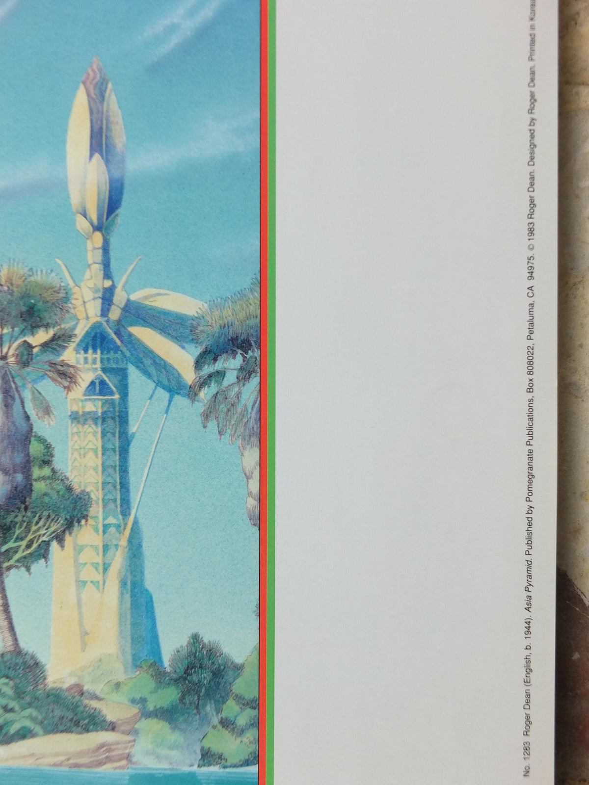 1983 Asia Alpha Poster, by Roger Dean, Asia Pyramid, Eyes, Pomegranate Publications, fantasy landscape, wall art decor