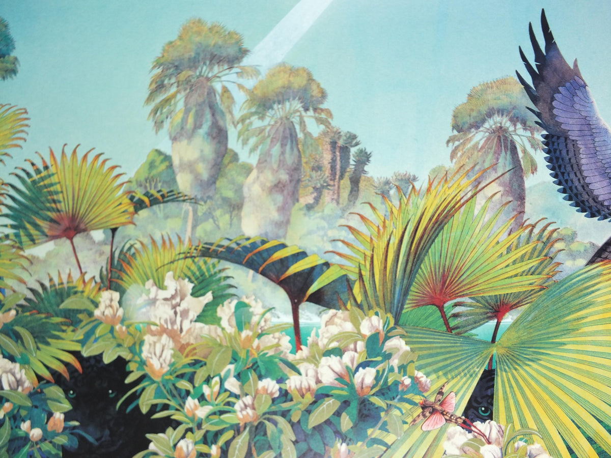 1983 Asia Alpha Poster, by Roger Dean, Asia Pyramid, Eyes, Pomegranate Publications, fantasy landscape, wall art decor