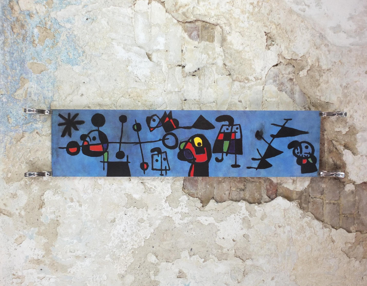 1993 Joan Miro Poster, Pittura 1953, Surrealism, Fauvism, expressionism, long poster, gallery exhibition wall art decor
