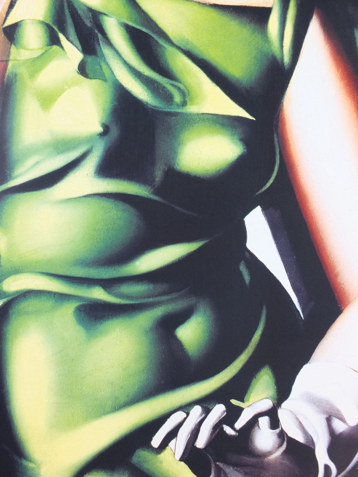 1990s Tamara de Lempicka Poster, "Young Girl in Green" 1927, Art Deco Nouveau cubism neoclassical style, gallery exhibition, wall art decor