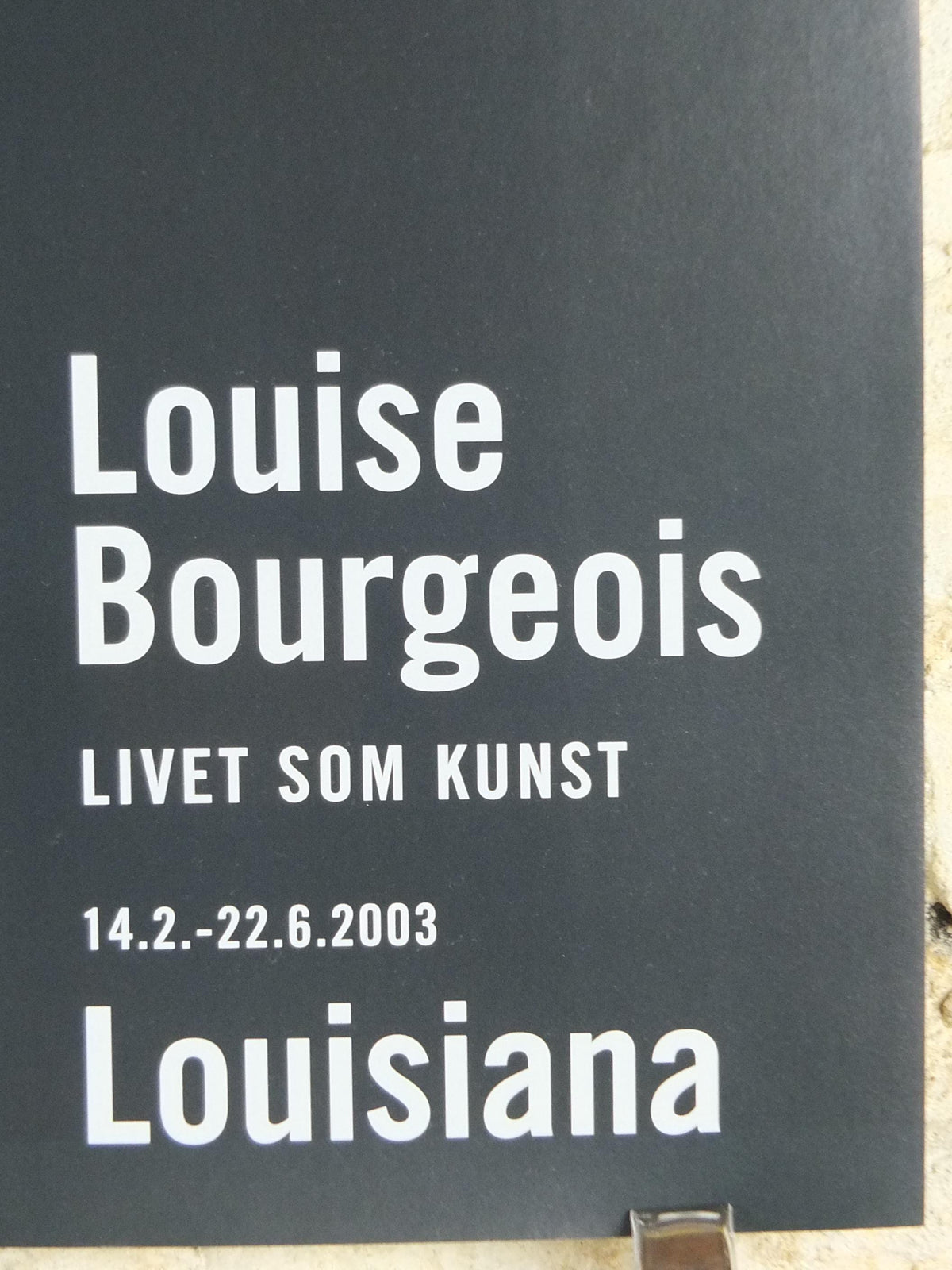 2003 Louise Bourgeois Poster, Formklippet IV 1999, Louisiana Museum of Modern Art, Sculpture Surrealism Feminism, retro wall art decor