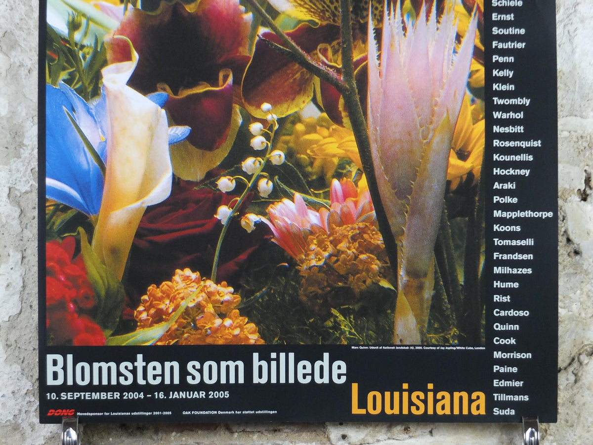 2004 Marc Quinn Poster, Flowers as an Image, Detail of Italian Landscape 2000, Garden, Louisiana Museum of Modern Art retro wall art decor