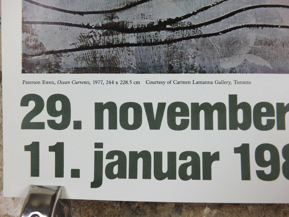 1980 Paterson Ewen Poster, Ocean Currents 1977, Louisiana, Phenomscapes, Plywood Expressionism, gallery exhibition, wall art decor