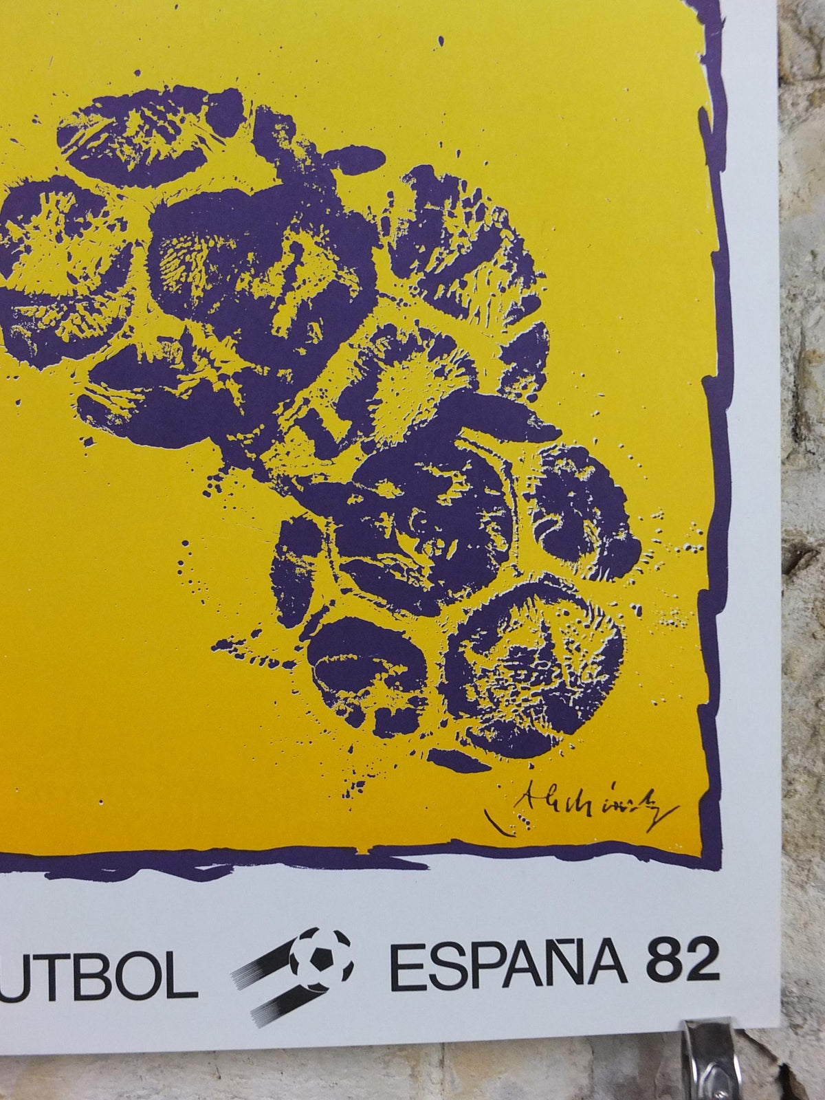 1982 World Cup Poster, Alicante 82 Espana, Copa del Mundo de futbol, Pierre Alechinsky, football, soccer, original sport wall art decor