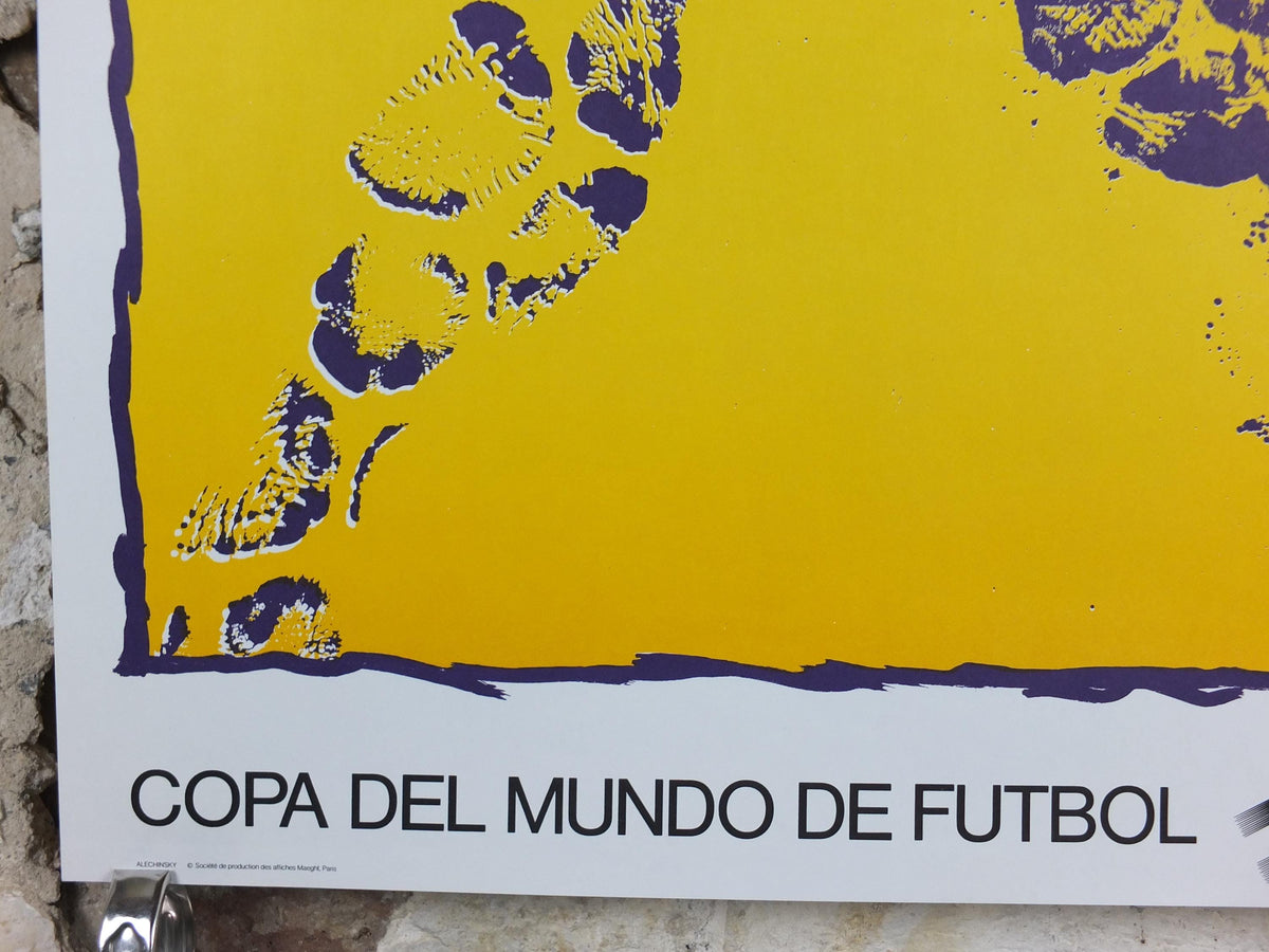 1982 World Cup Poster, Alicante 82 Espana, Copa del Mundo de futbol, Pierre Alechinsky, football, soccer, original sport wall art decor