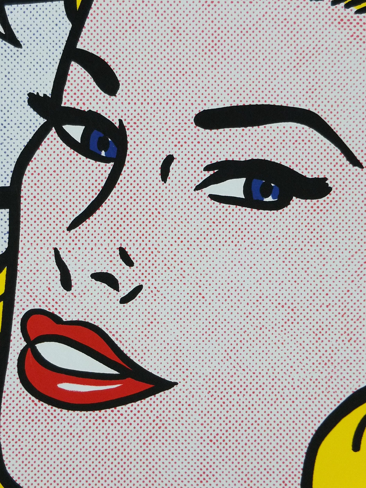 2004 Roy Lichtenstein Poster, "Masterpiece" 1962, Brad and blonde in New York, Why Brad Darling, Haywood Gallery, Exhibition wall art decor