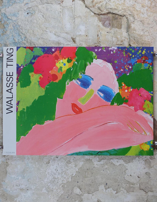 1990s Walasse Ting Poster, Modern Woman, I think of you, souvenez vous, colourful popular figuratism, pop art, gallery, wall art decor