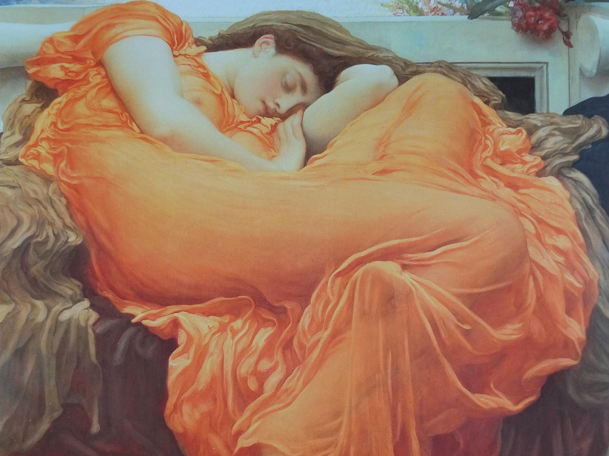 1998 Lord Frederic Leighton Poster, Flaming June, 19th century English painters, academisim art, artist gallery exhibition, wall art decor