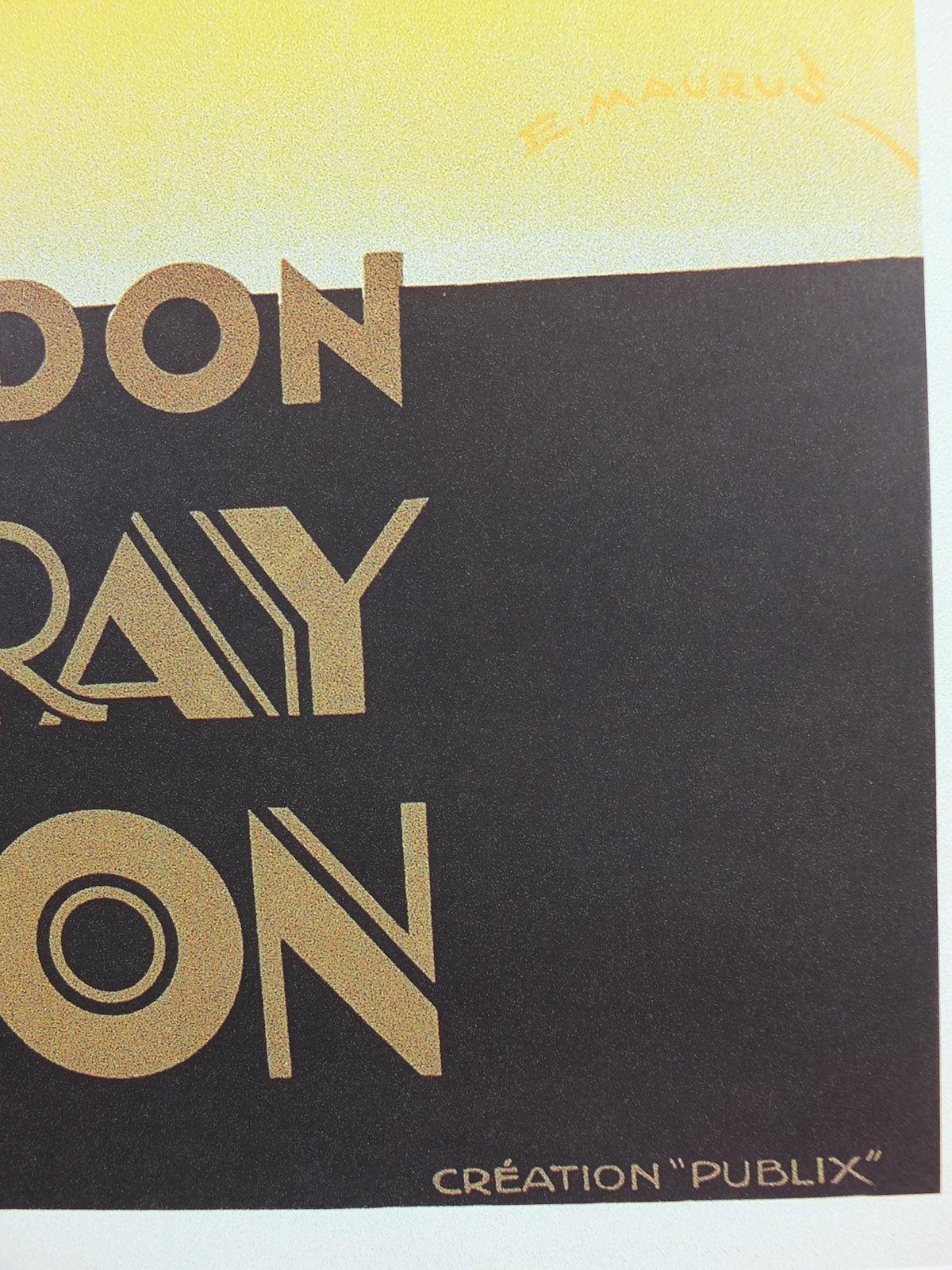 1999 Air Union Poster, Golden Ray Paris - London, Creation Publix, Air France Aviation, travel wall art decor