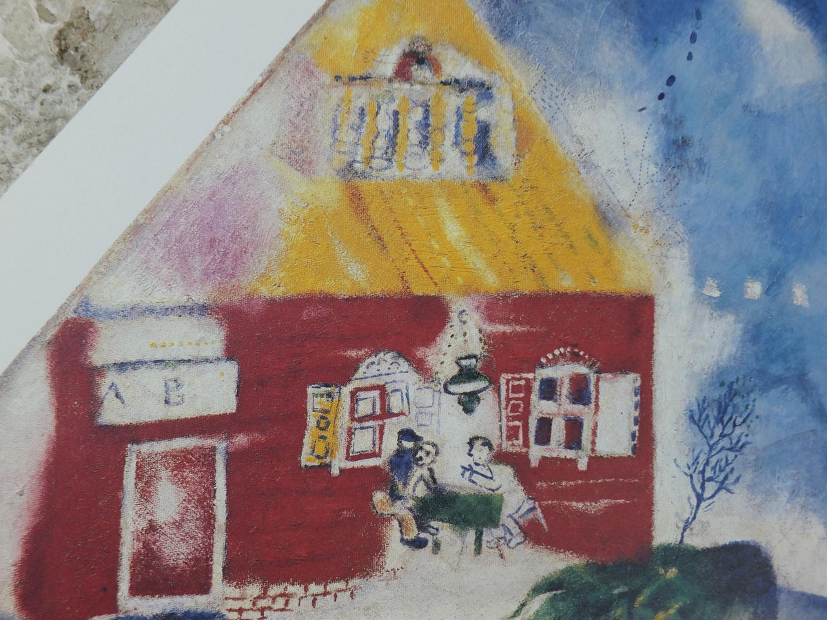 1983 Marc Chagall Poster, La Vie Paysanne 1925, The Peasant Life, Cubism and Expressionism, gallery exhibition, wall art decor