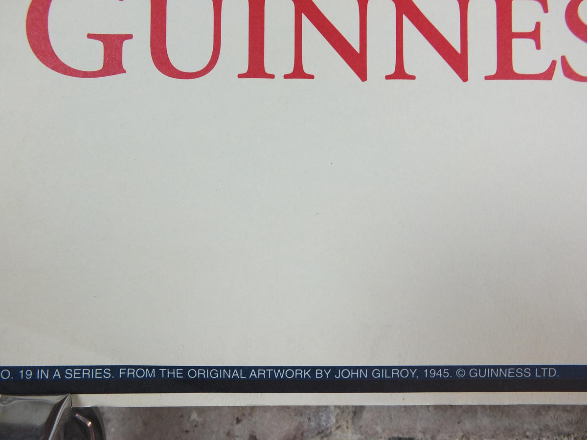 1990s Guinness for Strength Poster, from Guinness Museum, By John Gilroy 1945, mechanic fixing car with a Guinness, Wall art decor