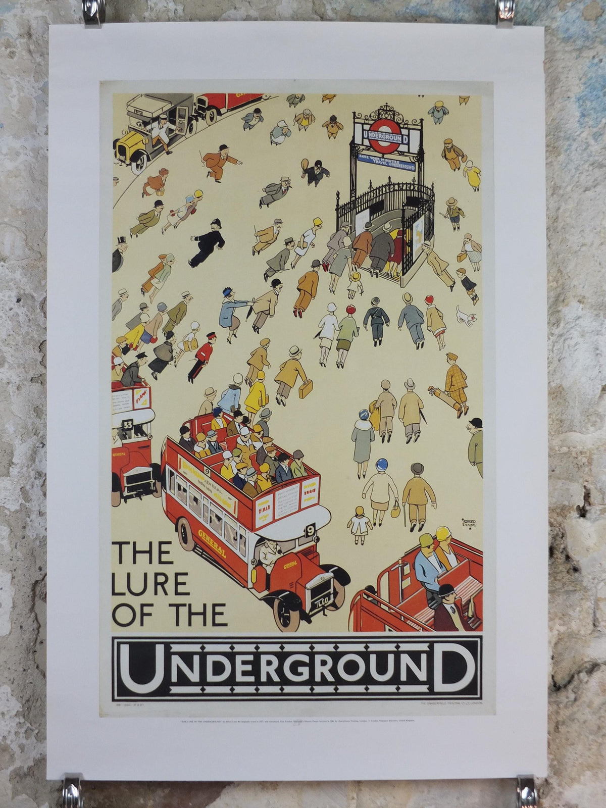 1983 London Underground Poster, The Lure of the Underground by Alfred Leete 1927, The Tube, travel history, wall art decor