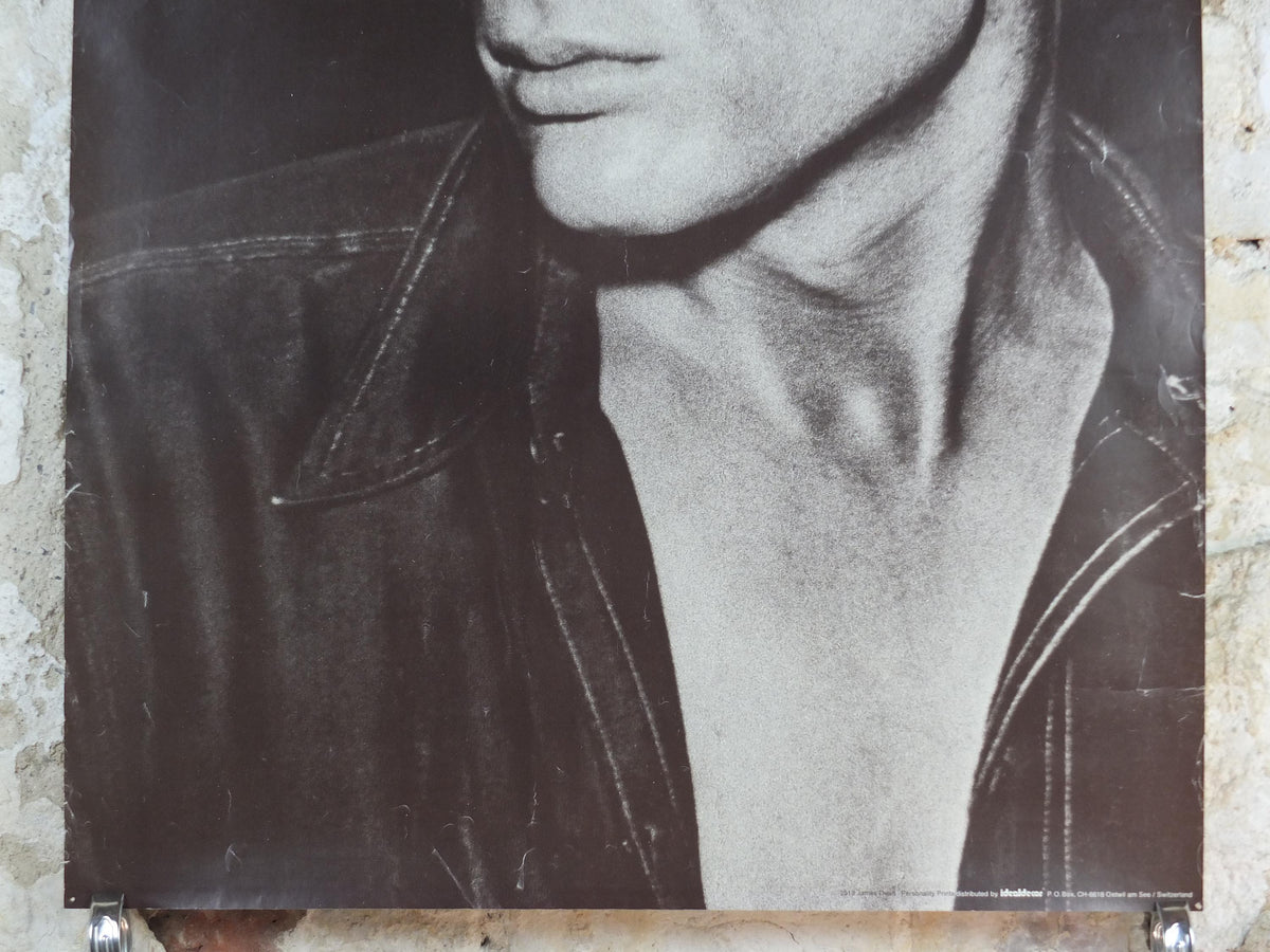 1980s James Dean Poster, Rebel without a Cause, made in Switzerland by Idealdecor, wall art decor