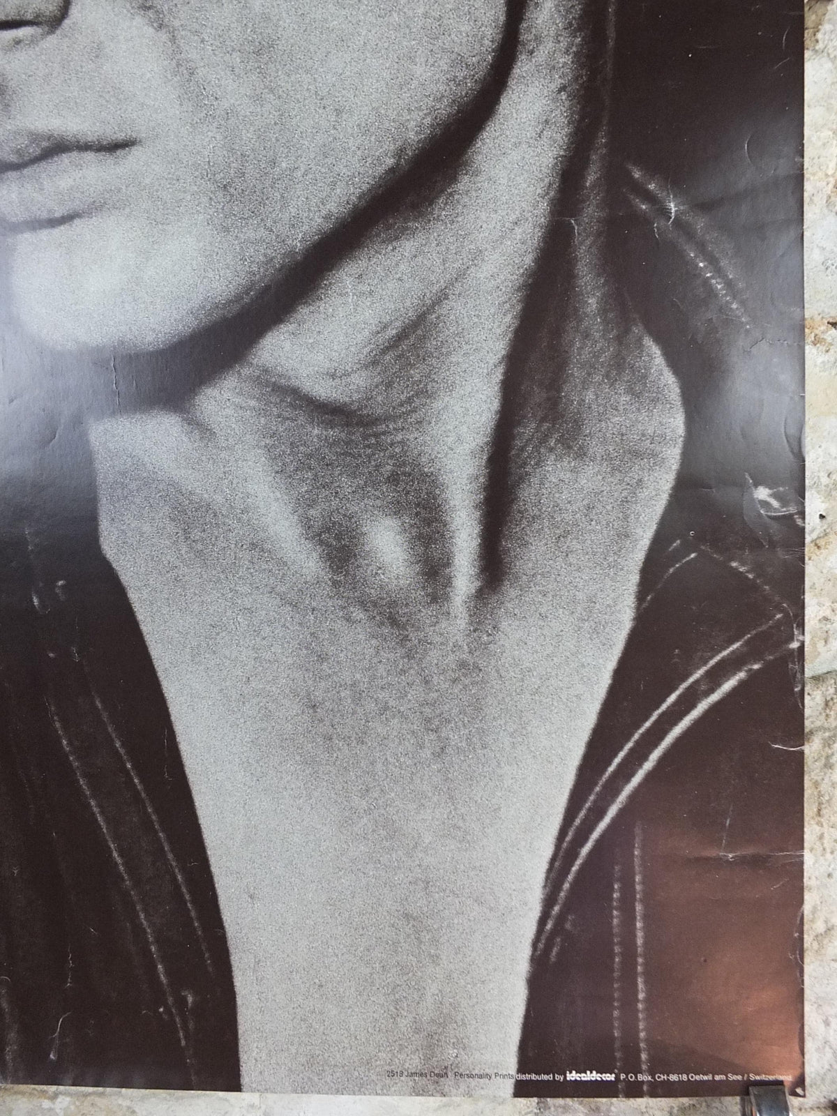 1980s James Dean Poster, Rebel without a Cause, made in Switzerland by Idealdecor, wall art decor
