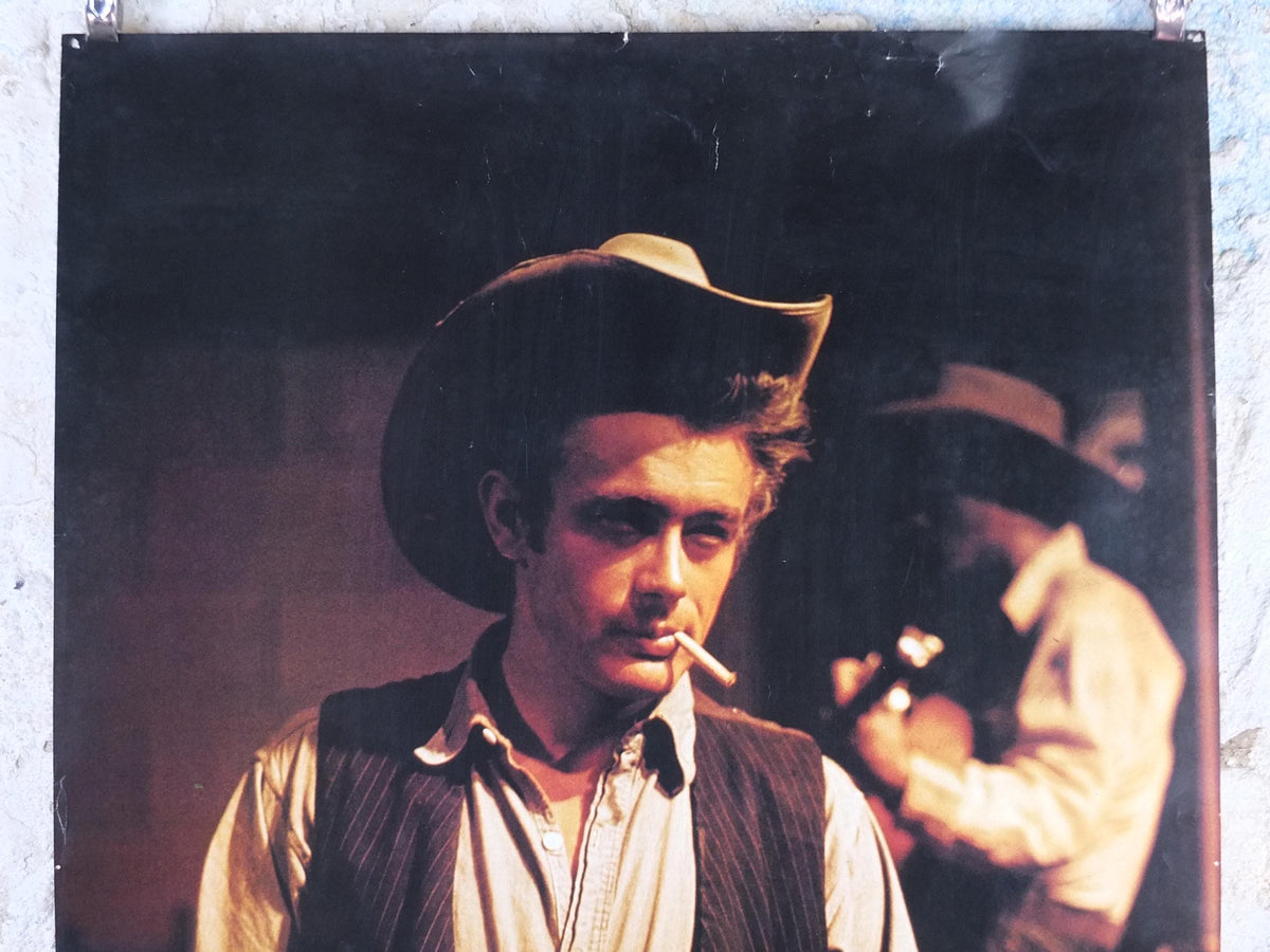1980s James Dean Poster, Giant 1956, made in Italy by Edizioni Quadrifoglio, wall art decor