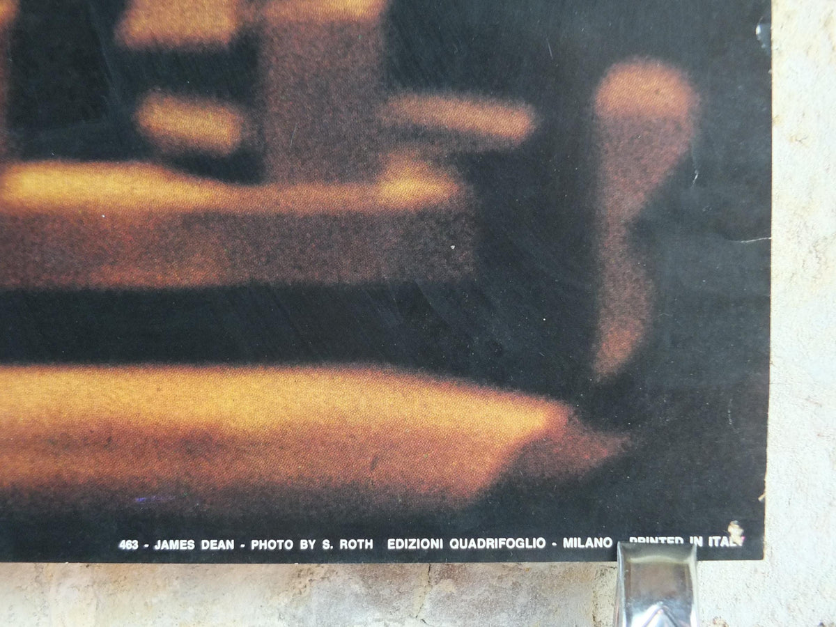 1980s James Dean Poster, Giant 1956, made in Italy by Edizioni Quadrifoglio, wall art decor