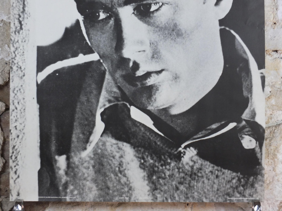 1979 James Dean Poster, Rebel without a Cause 1955, made in Scotland by Pace International, wall art decor