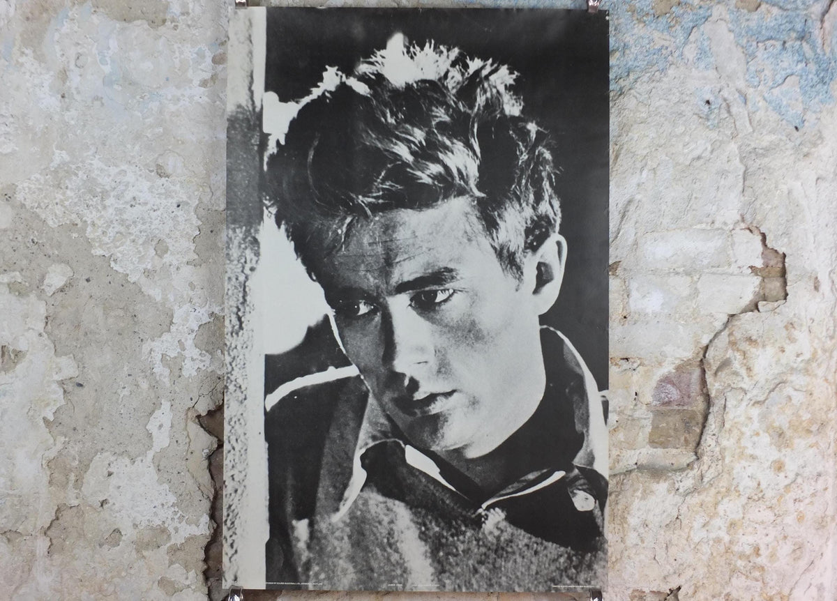 1979 James Dean Poster, Rebel without a Cause 1955, made in Scotland by Pace International, wall art decor