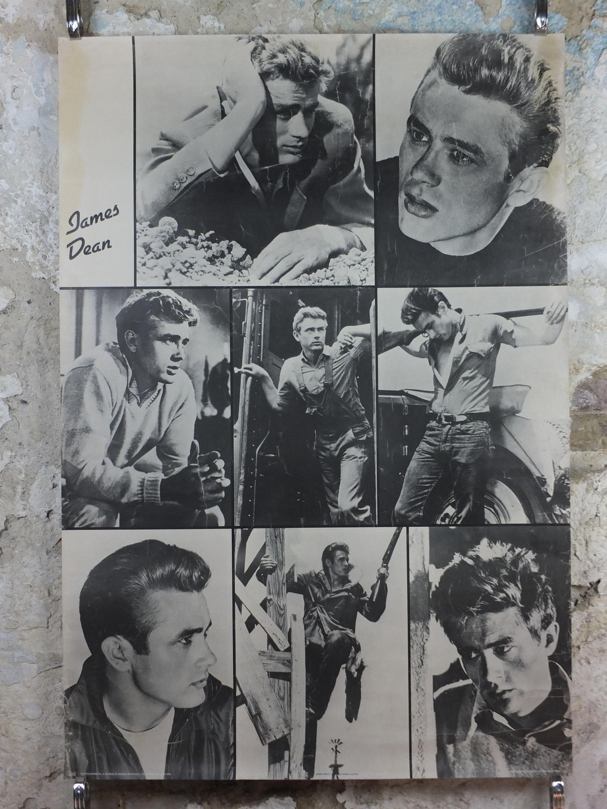 1979 James Dean Poster, Rebel without a Cause 1955 montage, made in Scotland by Pace Minerva, wall art decor