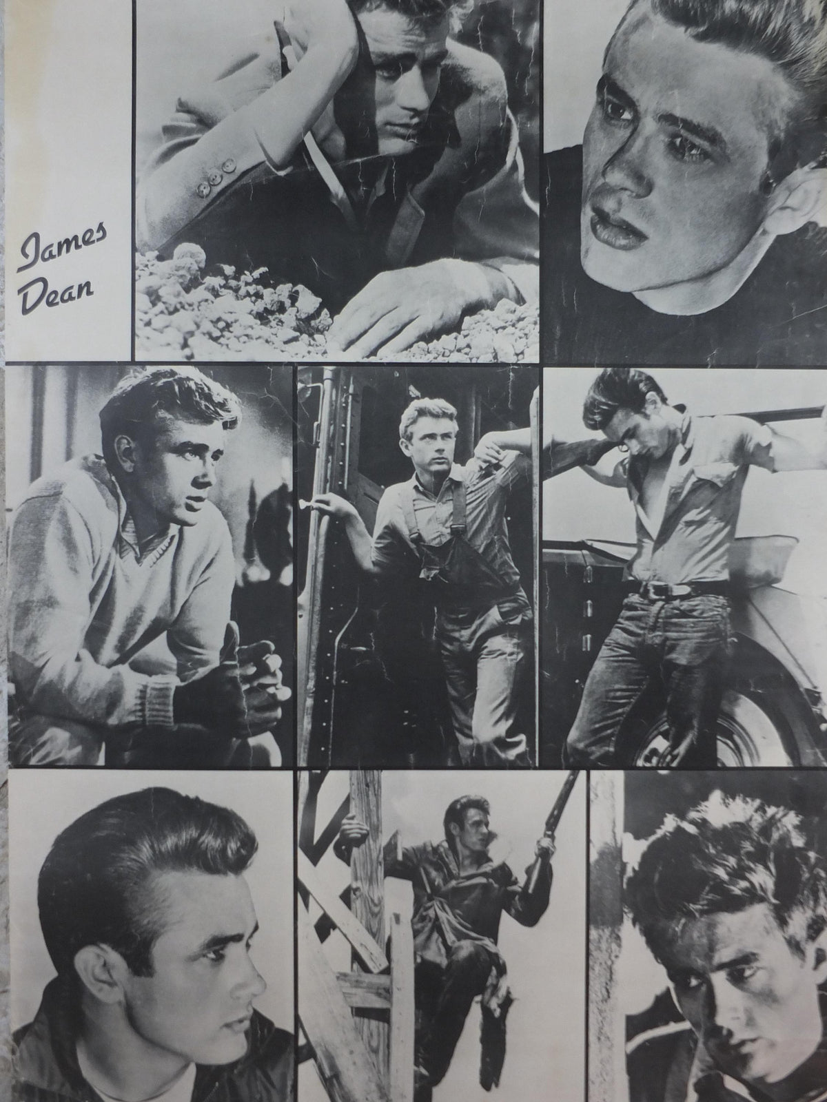 1979 James Dean Poster, Rebel without a Cause 1955 montage, made in Scotland by Pace Minerva, wall art decor