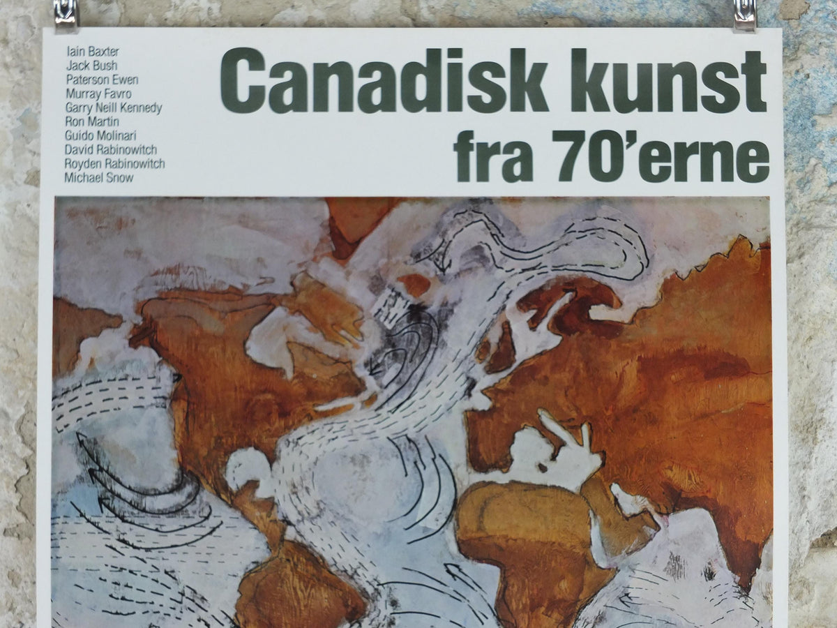 1980 Paterson Ewen Poster, Ocean Currents 1977, Louisiana, Phenomscapes, Plywood Expressionism, gallery exhibition, wall art decor