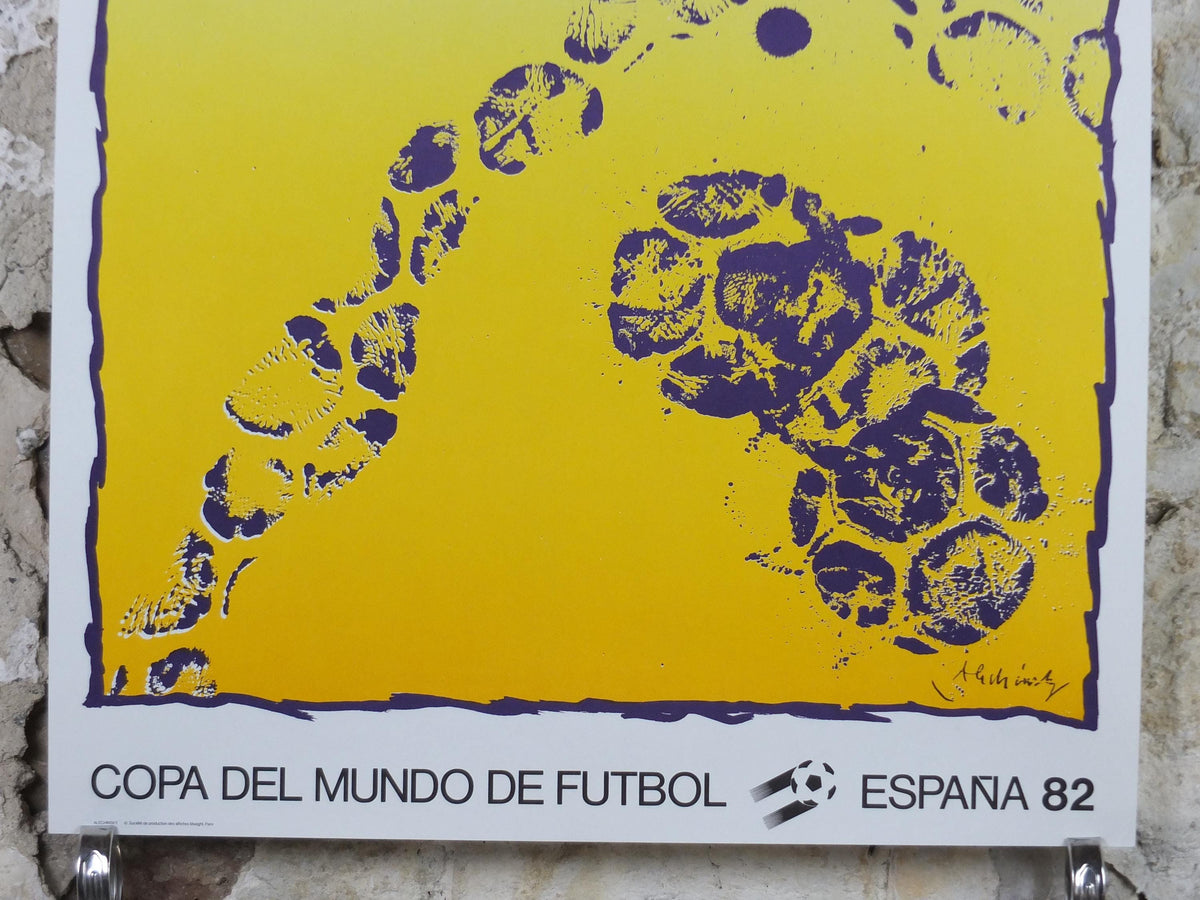 1982 World Cup Poster, Alicante 82 Espana, Copa del Mundo de futbol, Pierre Alechinsky, football, soccer, original sport wall art decor