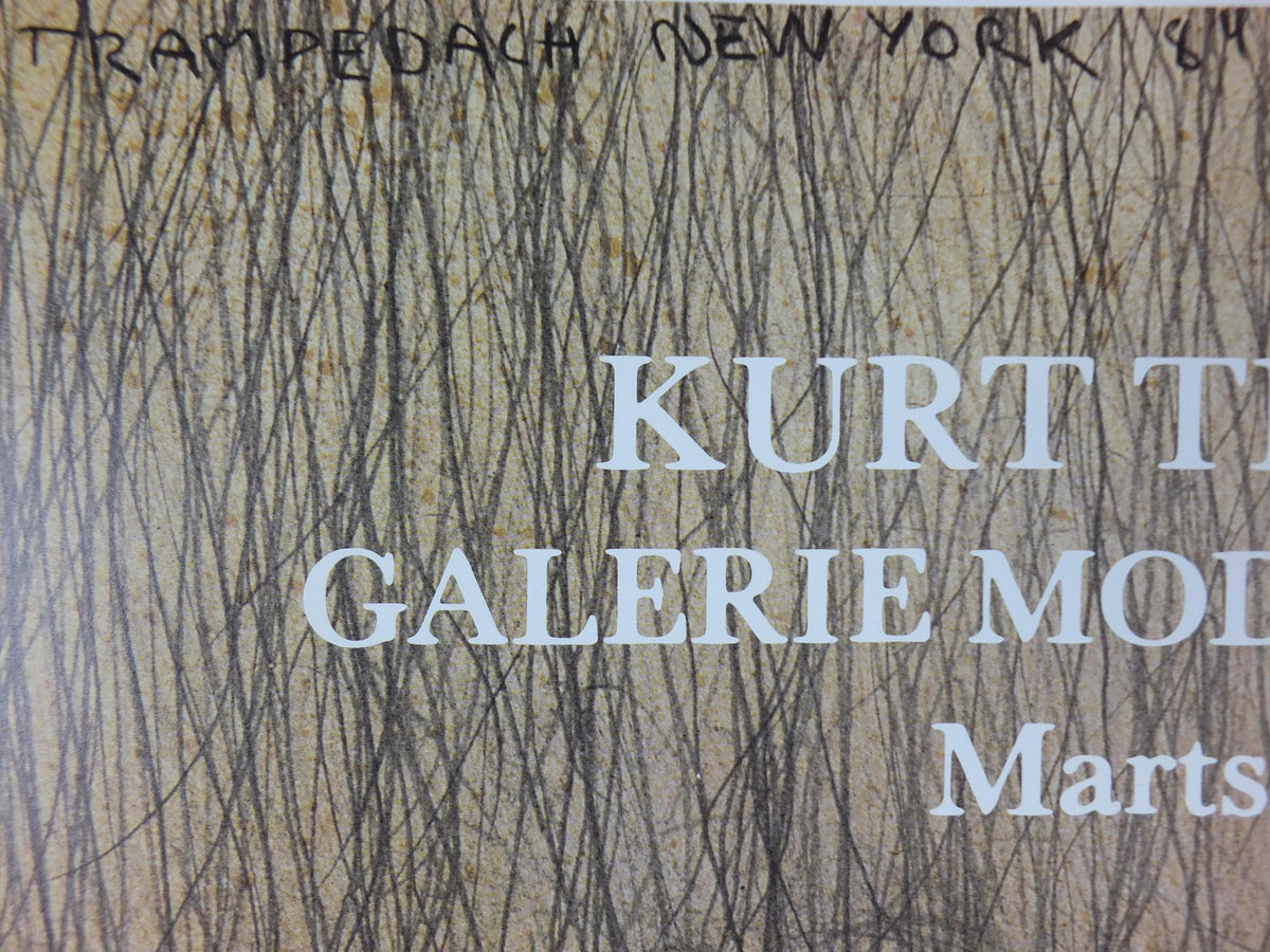 Signed 1986 Kurt Trampedach Poster, , hand signed in 1990, dark and brooding portrait, gallery exhibition, wall art decor
