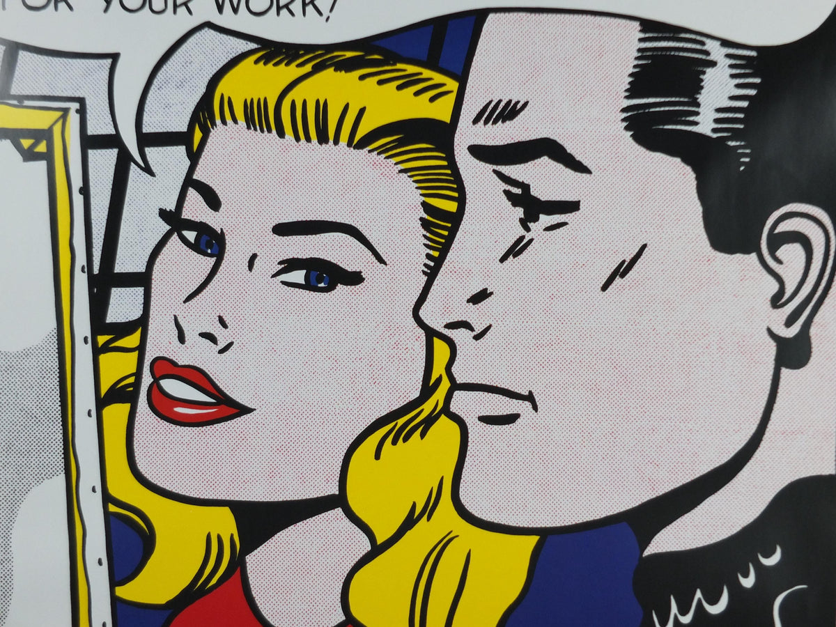 2004 Roy Lichtenstein Poster, "Masterpiece" 1962, Brad and blonde in New York, Why Brad Darling, Haywood Gallery, Exhibition wall art decor