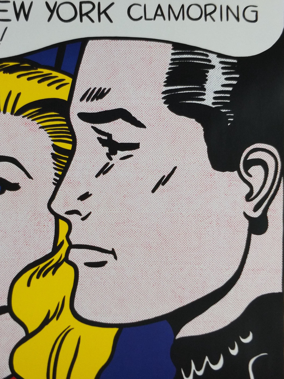 2004 Roy Lichtenstein Poster, "Masterpiece" 1962, Brad and blonde in New York, Why Brad Darling, Haywood Gallery, Exhibition wall art decor
