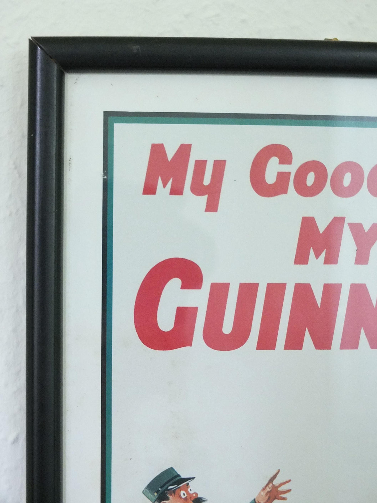 Hand signed 1981 John Gilroy Guinness Toucan Poster, Sea Lion 1935, Guinness Zookeeper with sea lion with pint on nose, wall art retro decor