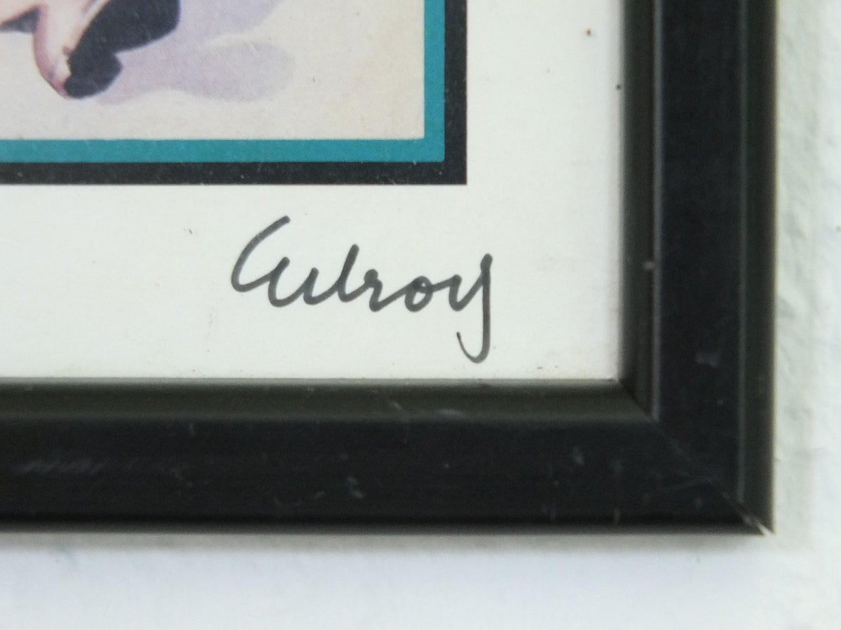 Hand signed 1981 John Gilroy Guinness Toucan Poster, Carthorse 1949, Guinness farmer pulling his horse and cart, wall art retro decor