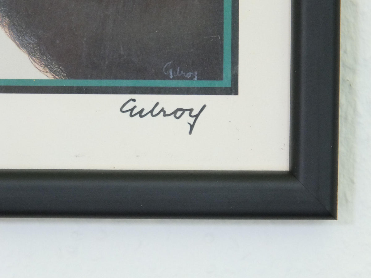 Hand signed 1981 John Gilroy Guinness Toucan Poster, Ostrich 1936, Guinness Zookeeper & ostrich who swallowed his pint, wall art retro decor