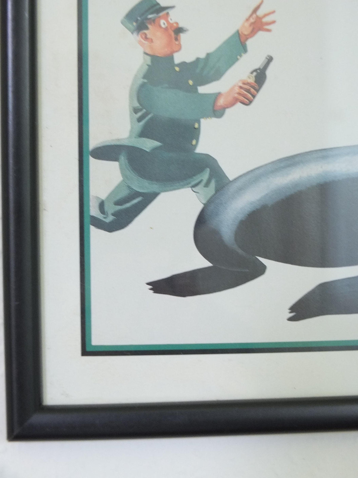 Hand signed 1981 John Gilroy Guinness Toucan Poster, Sea Lion 1935, Guinness Zookeeper with sea lion with pint on nose, wall art retro decor
