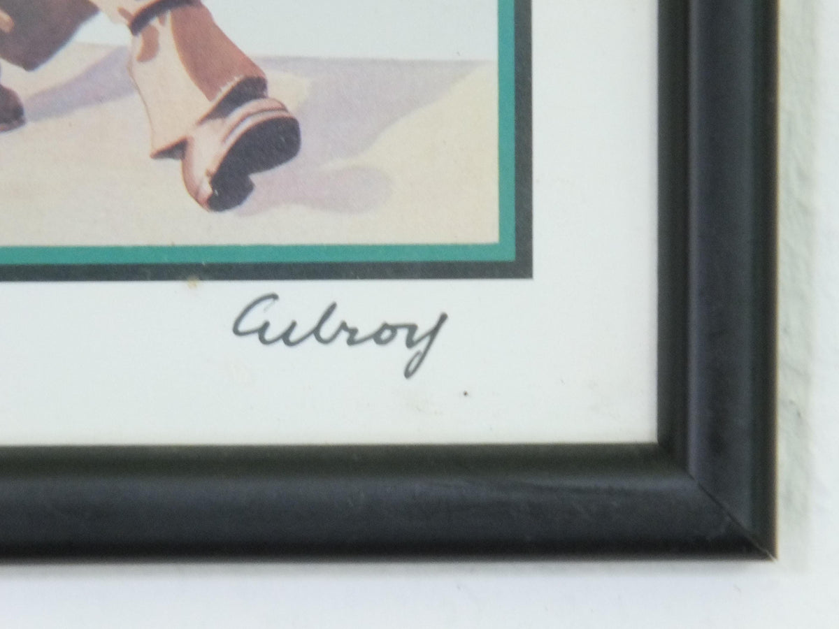 Hand signed 1981 John Gilroy Guinness Toucan Poster, Carthorse 1949, Guinness farmer pulling his horse and cart, wall art retro decor
