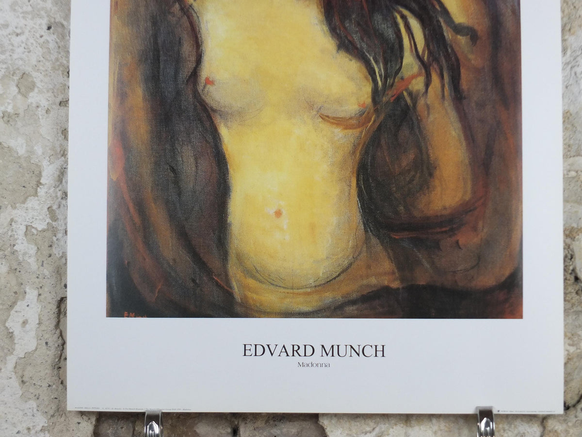 1998 Edvard Munch Poster, The Madonna Virgin Mary 1895, Expressionism, Symbolism, wall art decor