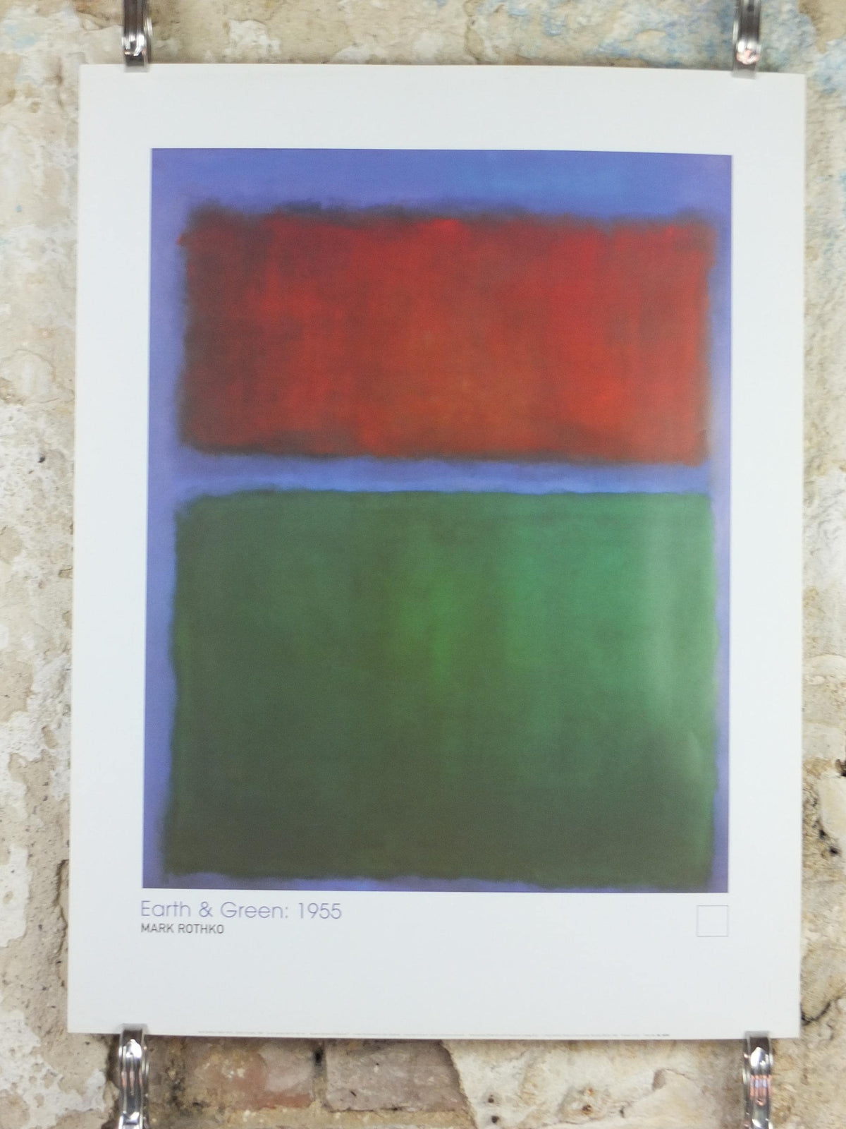 1998 Mark Rothko Poster, Earth and Green 1955, abstract expressionism, wall art decor