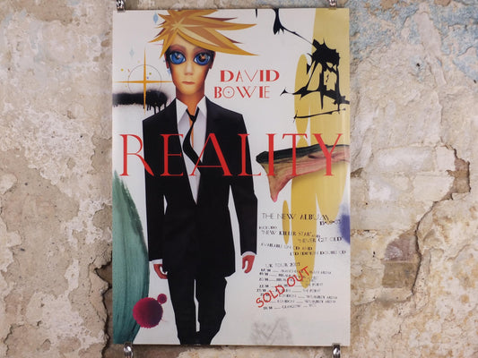 2003 David Bowie Poster, Reality - 24th studio album, the UK leg of A Reality Tour, wall art decor